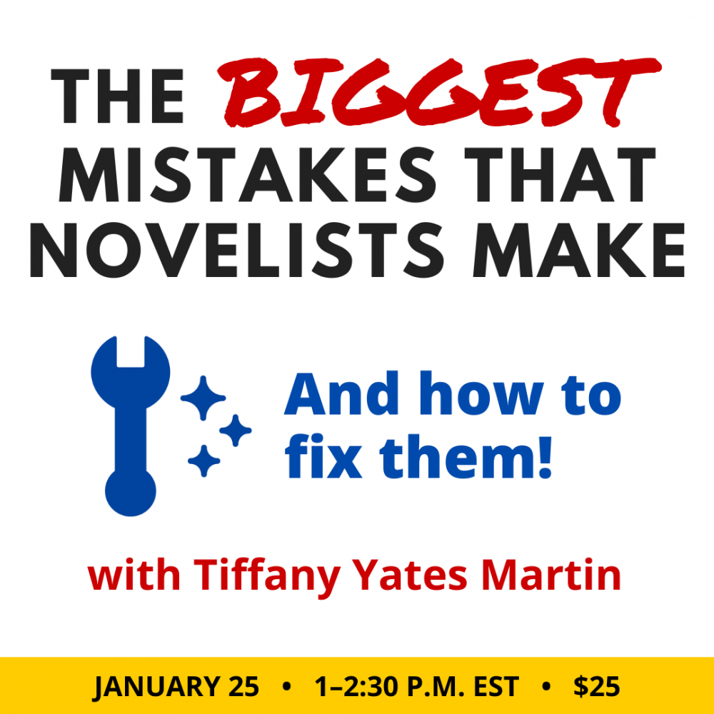 小说家在蒂芙尼·耶茨·马丁身上犯的最大错误。25美元的类。2023年1月25日，星期三。下午一时至二时三十分东部。