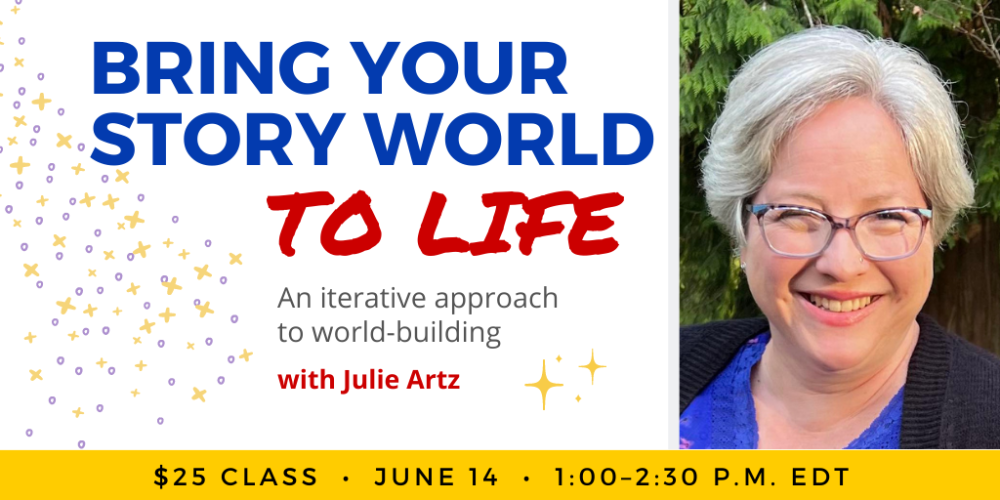 把你的故事和朱莉Artz世界生活。25美元的类。星期三,2023年6月14日。1点到2点。东部。