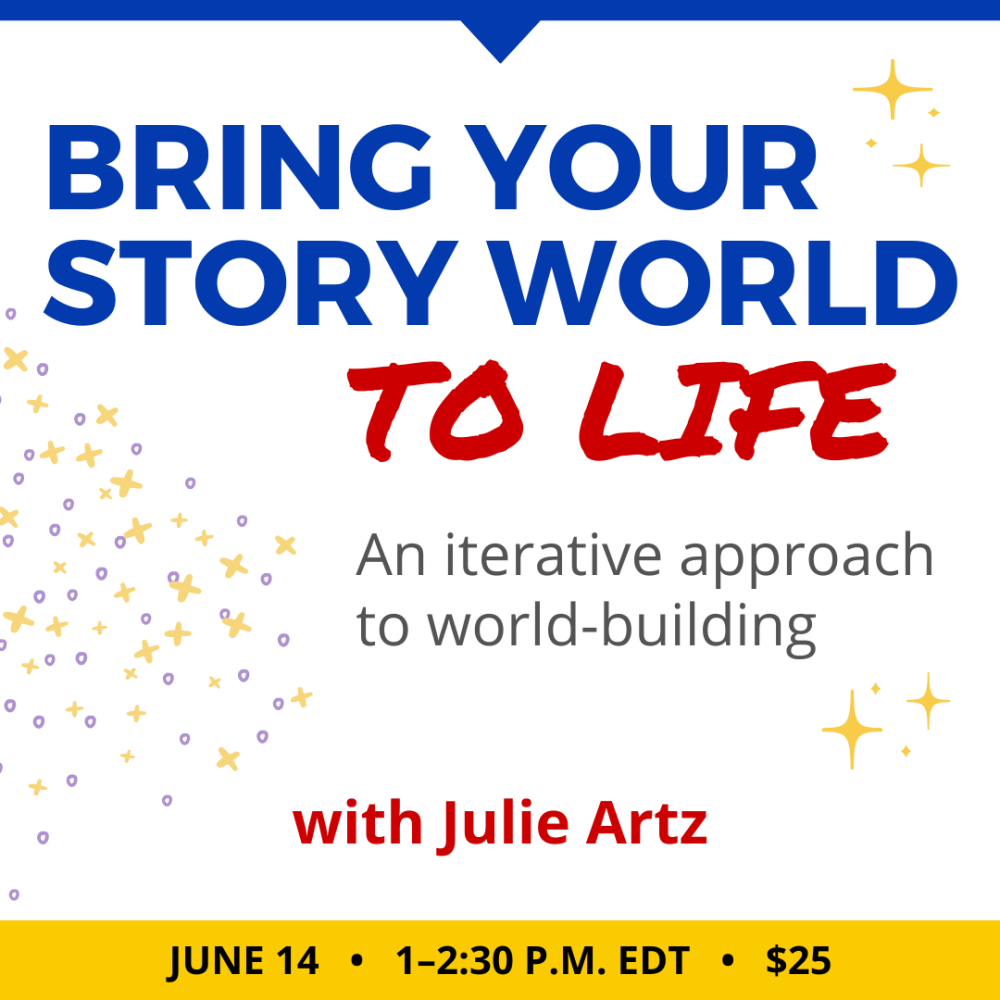 把你的故事和朱莉Artz世界生活。25美元的类。星期三,2023年6月14日。1点到2点。东部。